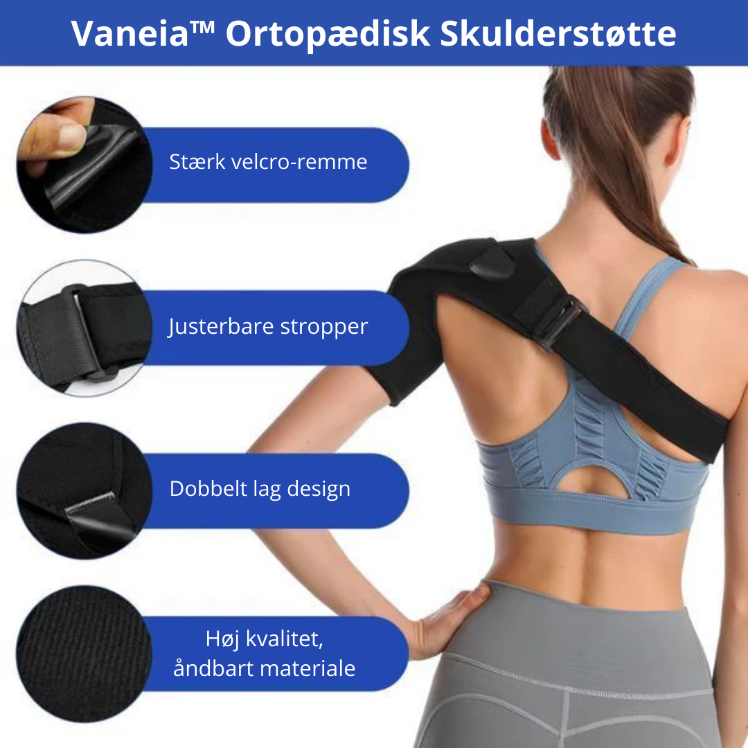 Vaneia™ Ortopædisk Skulderstøtte (Varme & Massage funktion)